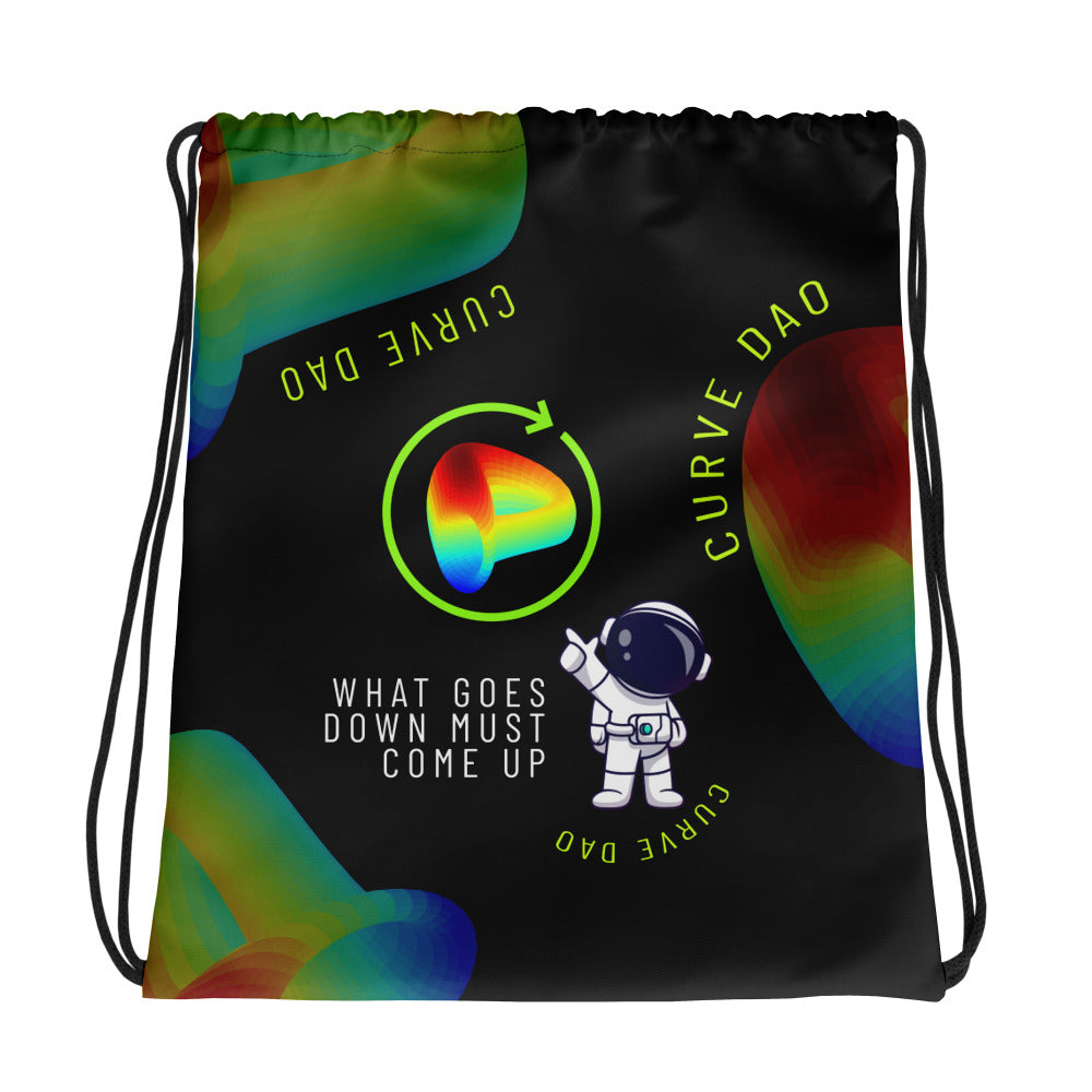What Goes Down Must Come Up with  Curve DAO CRV | Drawstring bag