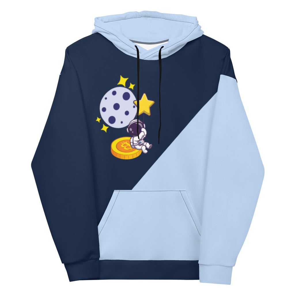 Little Astro on Bitcoin | Unisex All-over Printed Hoodie