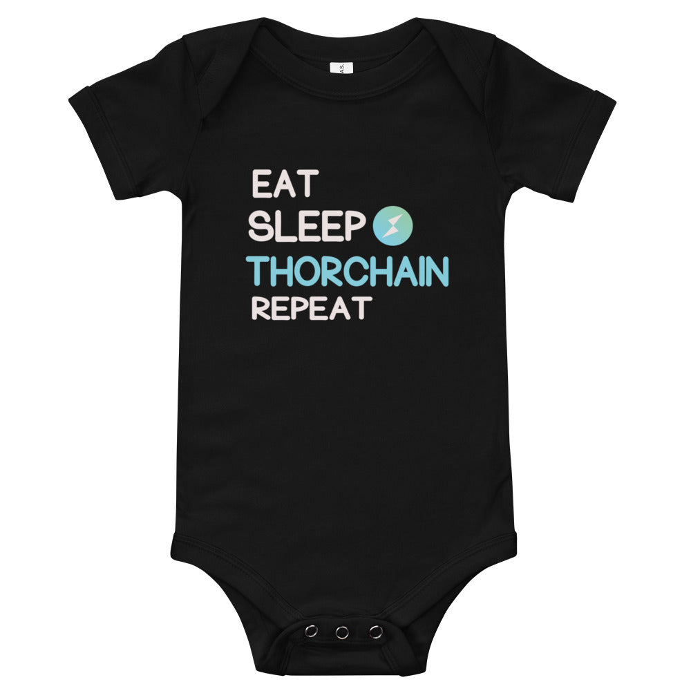 Eat, Sleep, THORChain, Repeat | Baby short sleeve one piece