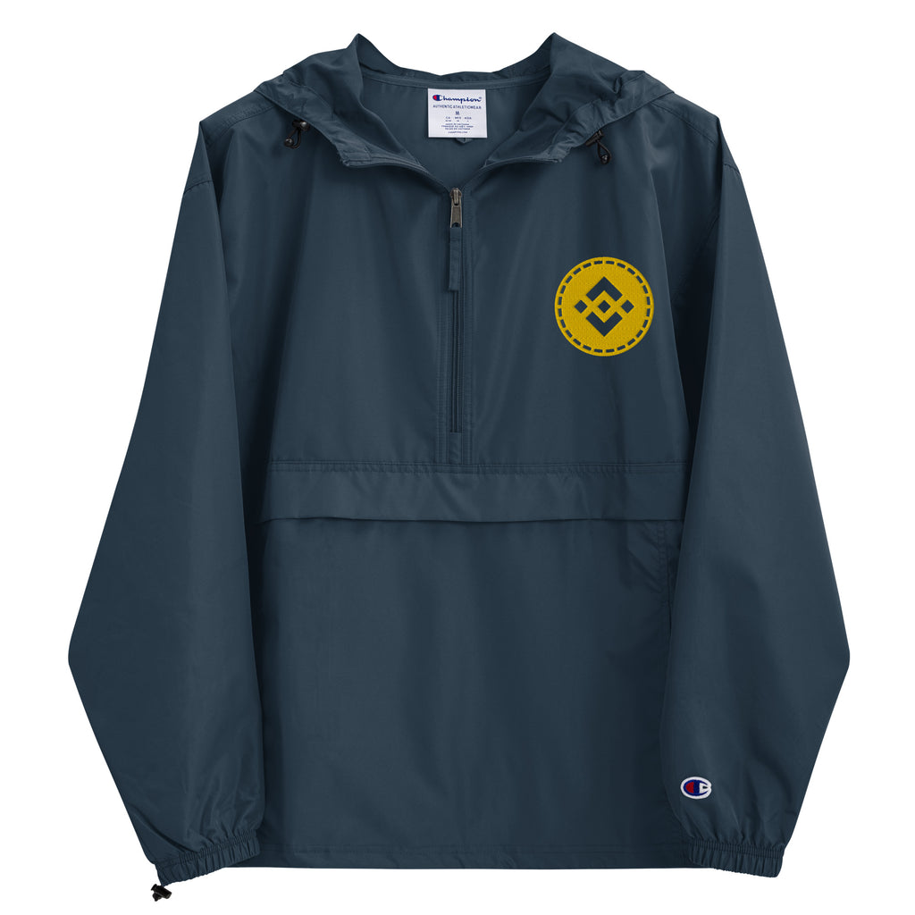 Binance Cryptocurrency Coin | Embroidered Champion Packable Jacket