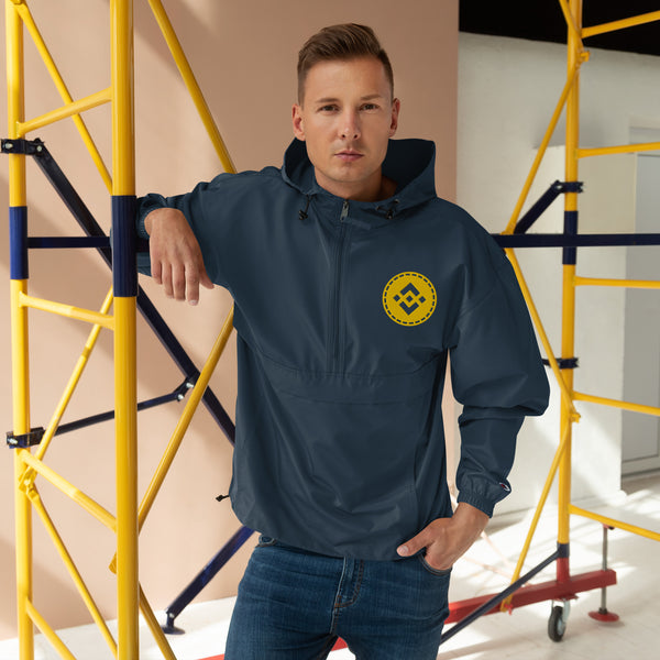 Binance Cryptocurrency Coin | Embroidered Champion Packable Jacket