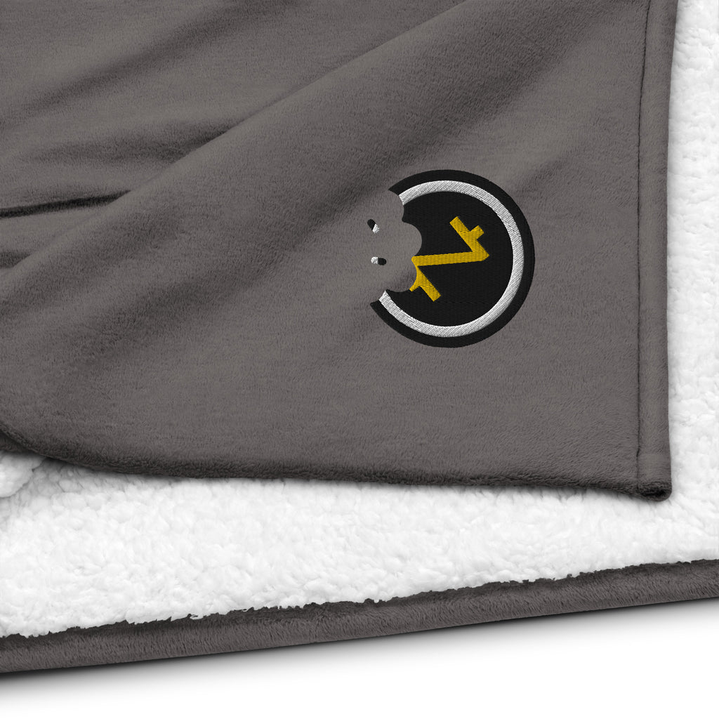 Take a Bite, Share your Zcash | Premium sherpa blanket