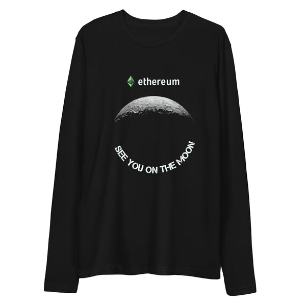 Ethereum See You On The Moon | Unisex Long Sleeve Fitted Crew
