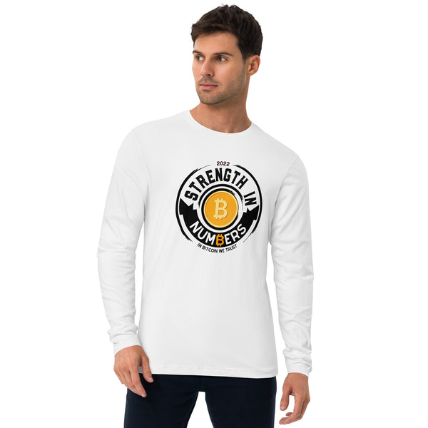Bitcoin Strength in Numbers | Unisex Long Sleeve Fitted Crew
