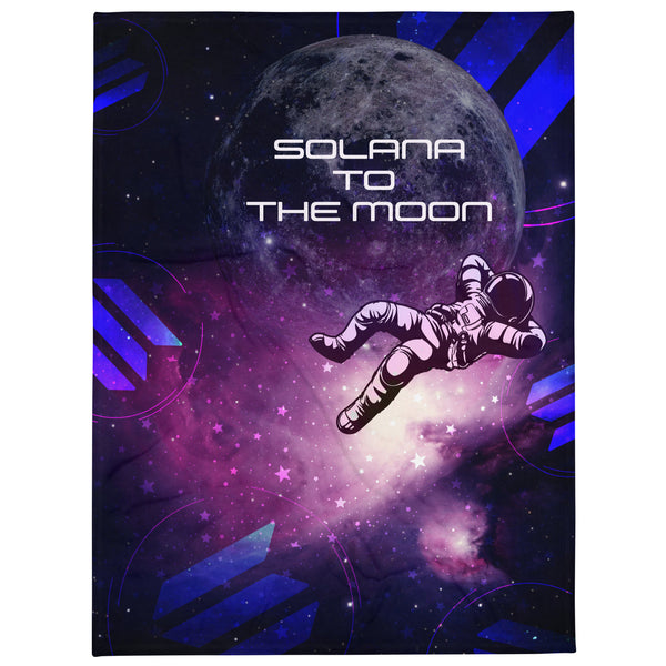 Solana To The Moon | Throw Blanket