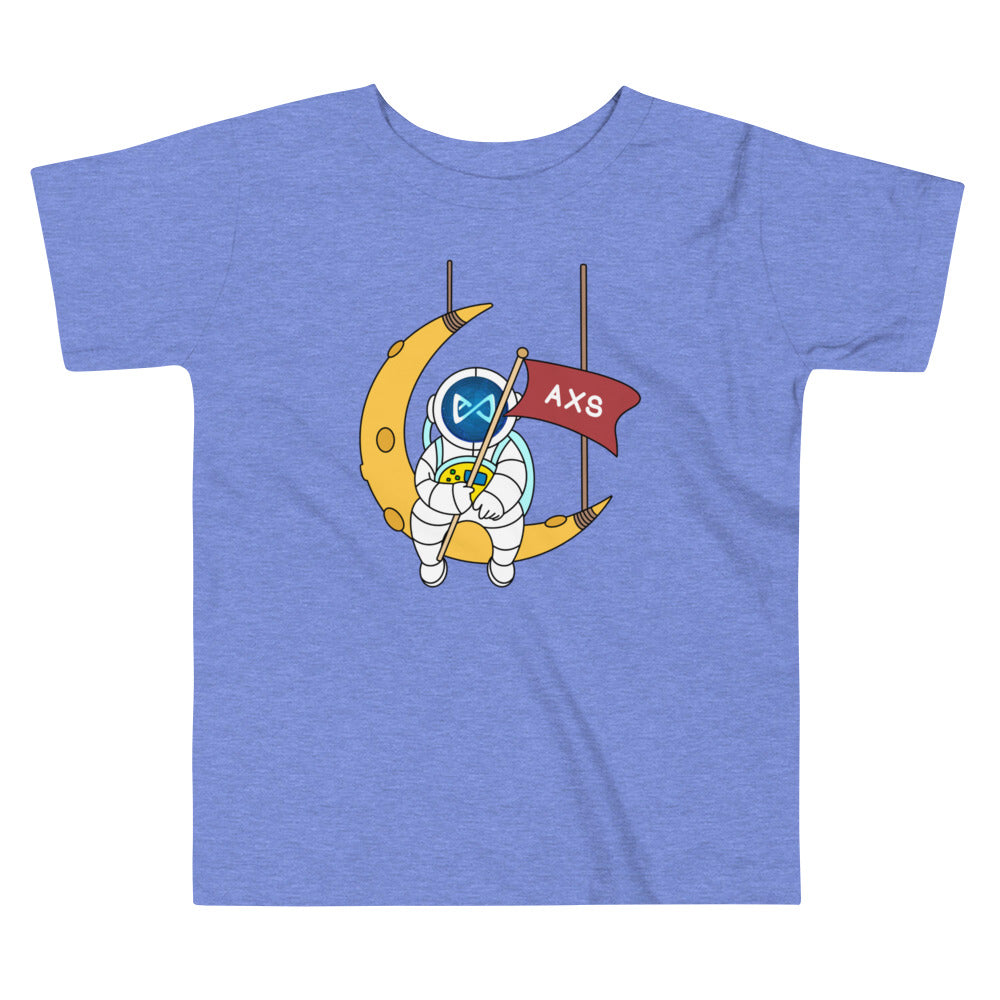 Axie Infinity AXS Astronaut Sitting On The Moon | Toddler Short Sleeve Tee