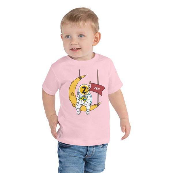 Zcash Astronaut Sitting On The Moon | Toddler Short Sleeve Tee