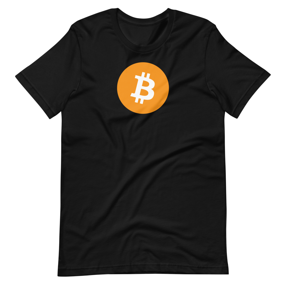 Bitcoin Orange and White Logo Unisex T-Shirt