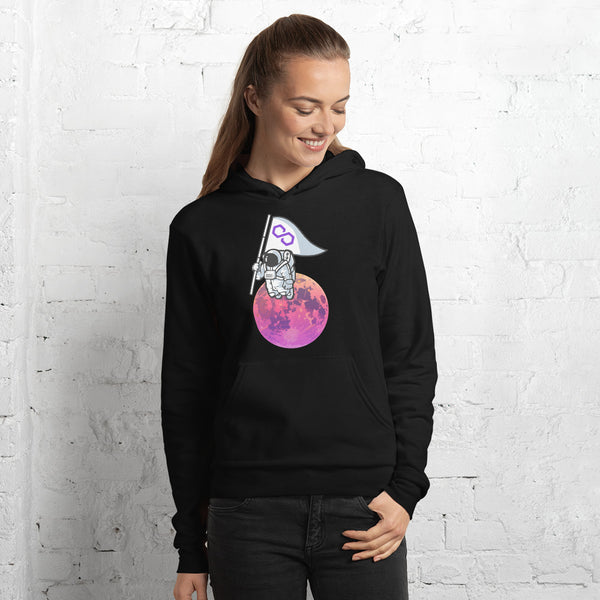 Astronaut with the Polygon Flag | Unisex hoodie