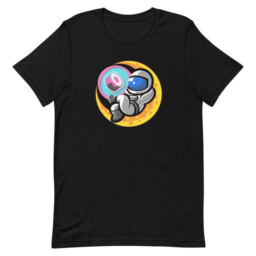 Astronaut Relaxing with Sushi Swap Crypto | Unisex t-shirt