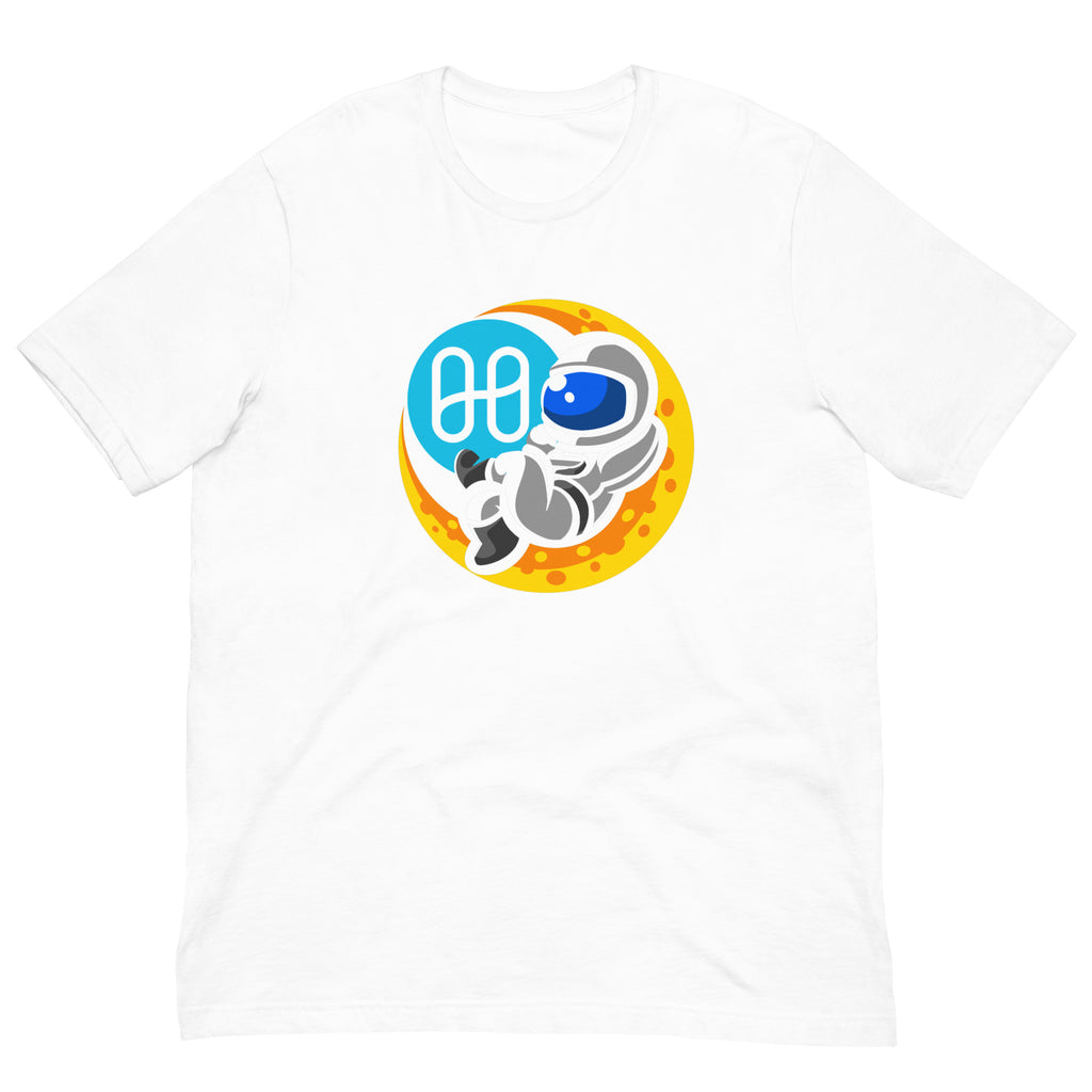 Astronaut Relaxing with Harmony Crypto | Unisex t-shirt