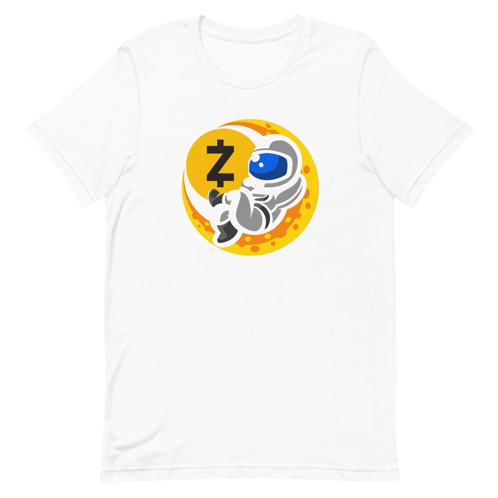 Astronaut Relaxing with Zcash Crypto | Unisex t-shirt