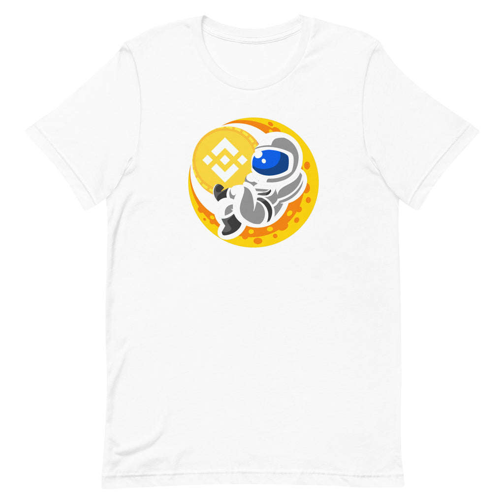 Astronaut Relaxing with BNB Binance Crypto | Unisex t-shirt