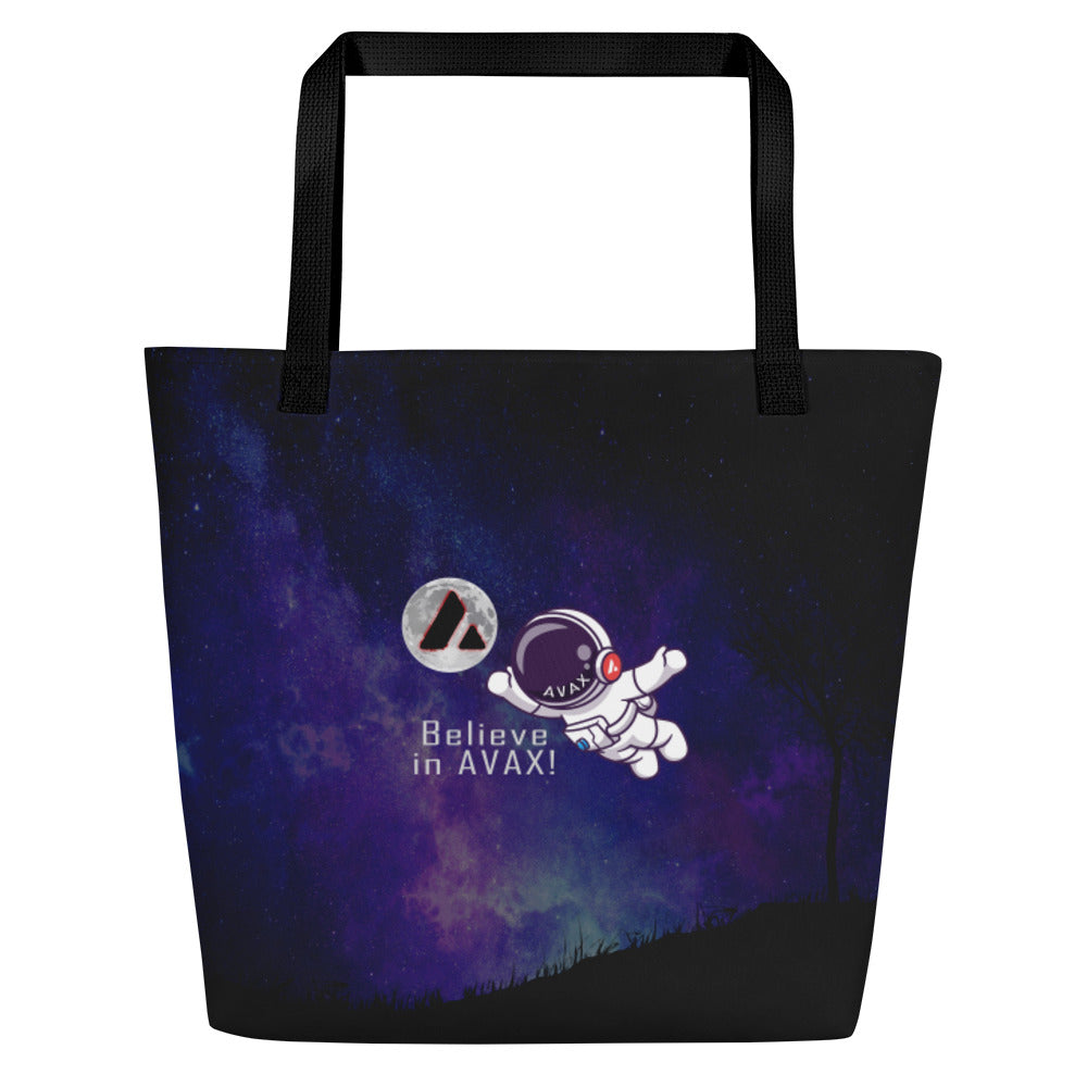 Believe in AVAX! | Large Tote Bag