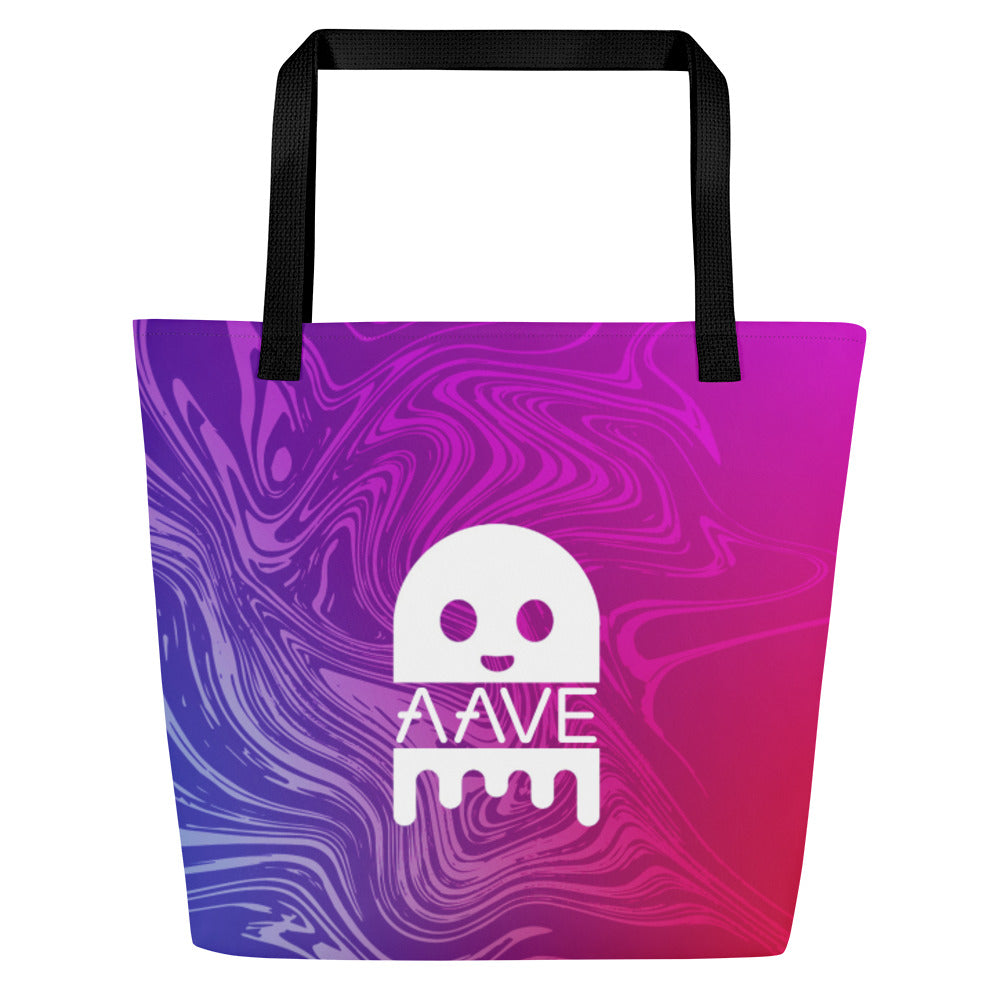 AAVE Cryptocurrency | Large Tote Bag