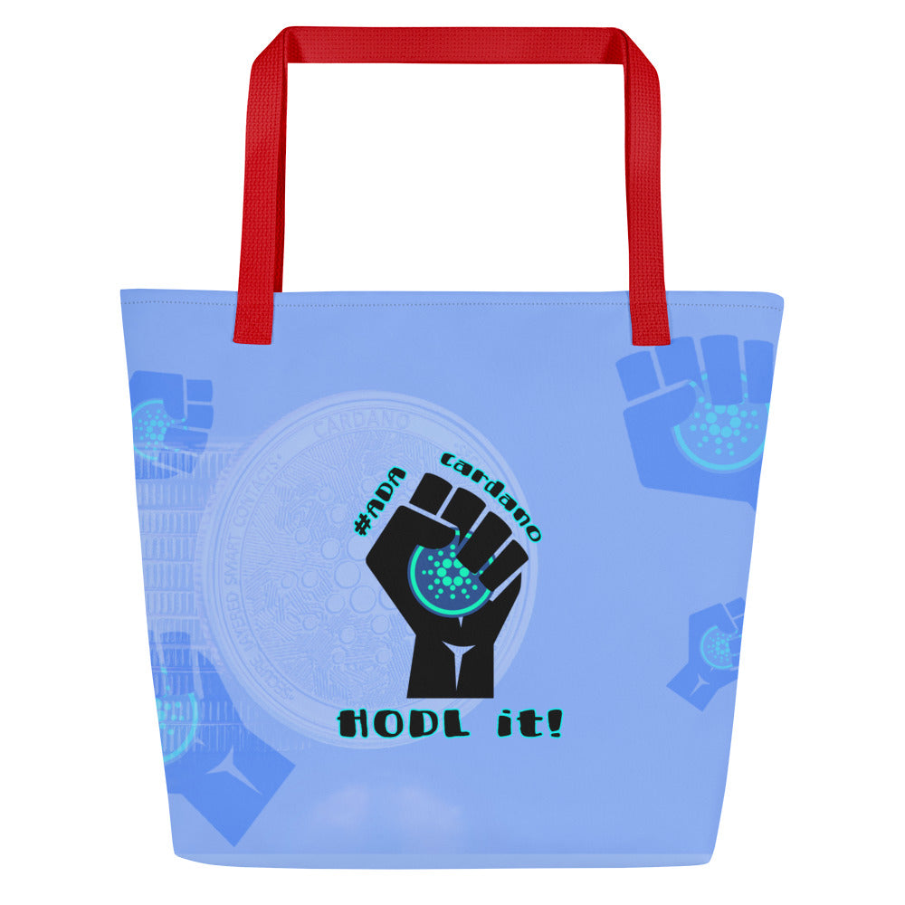 Cardano #ADA HODL it! | All-Over Print Large Tote Bag