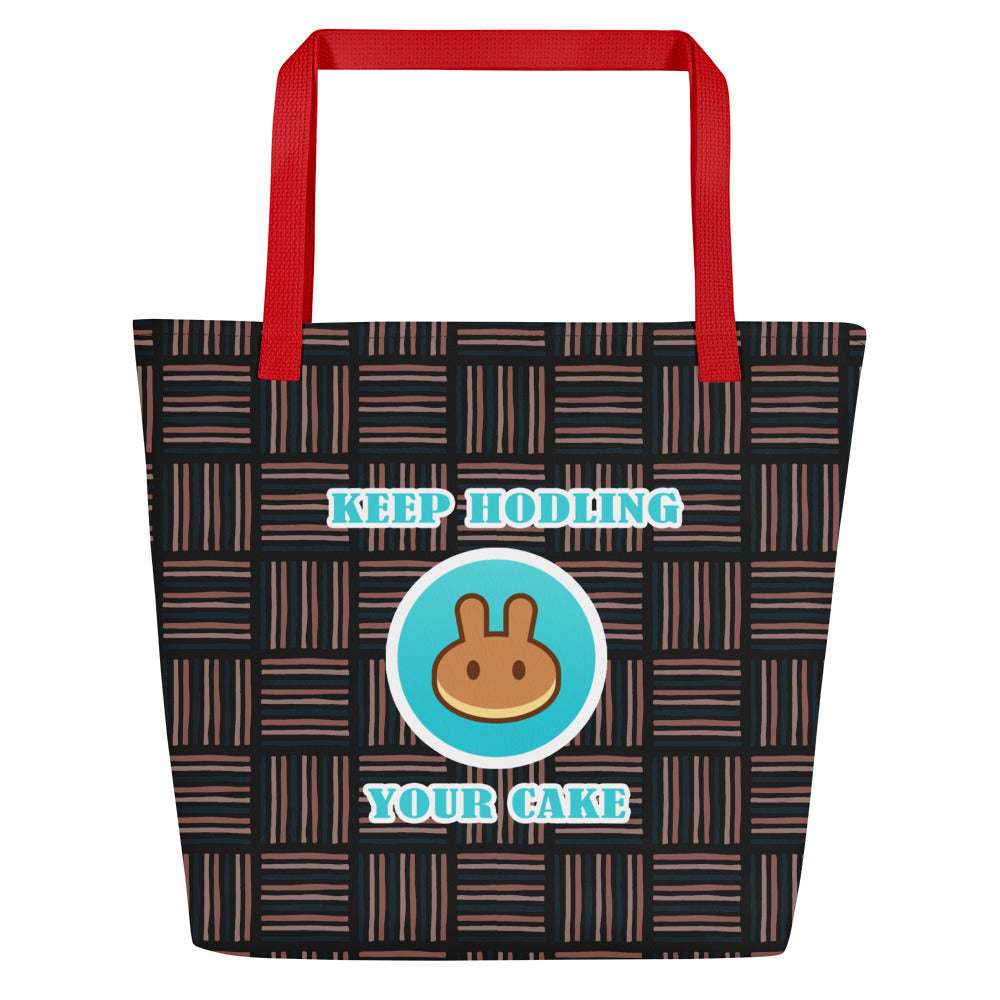 Keep HODLing your CAKE | Large Tote Bag