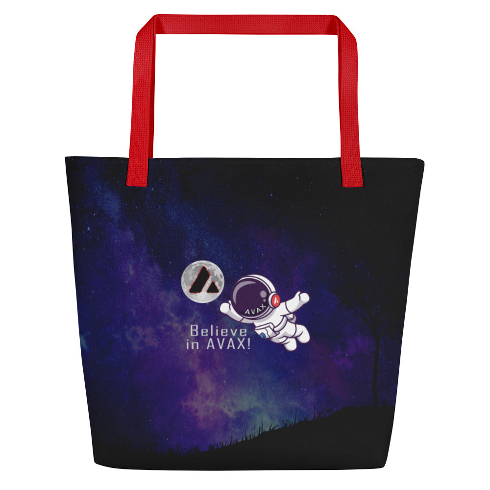 Believe in AVAX! | Large Tote Bag