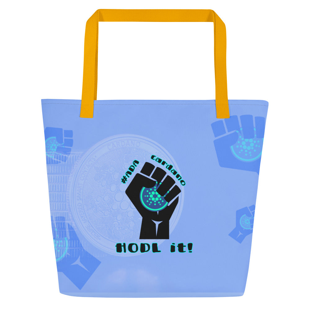 Cardano #ADA HODL it! | All-Over Print Large Tote Bag