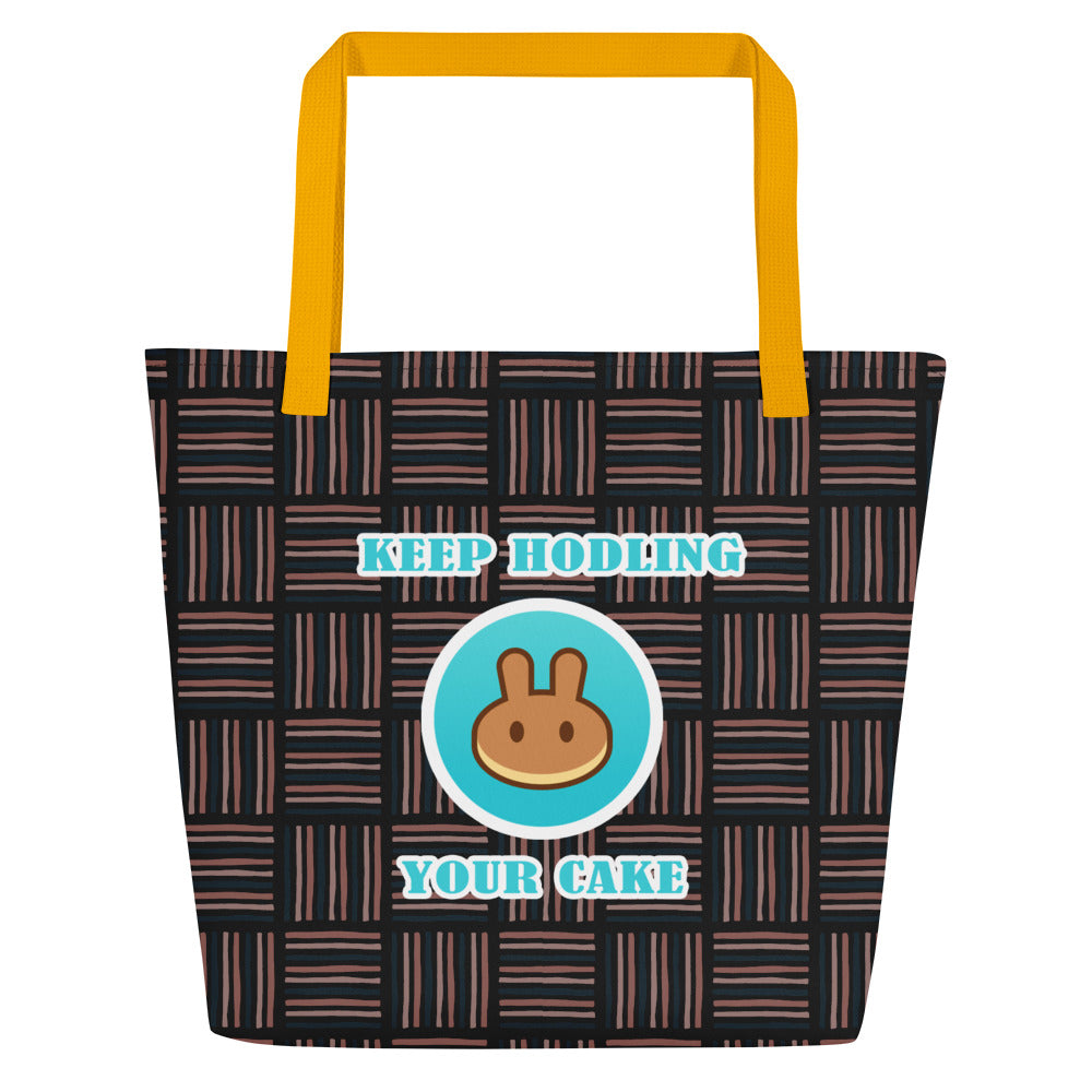 Keep HODLing your CAKE | Large Tote Bag