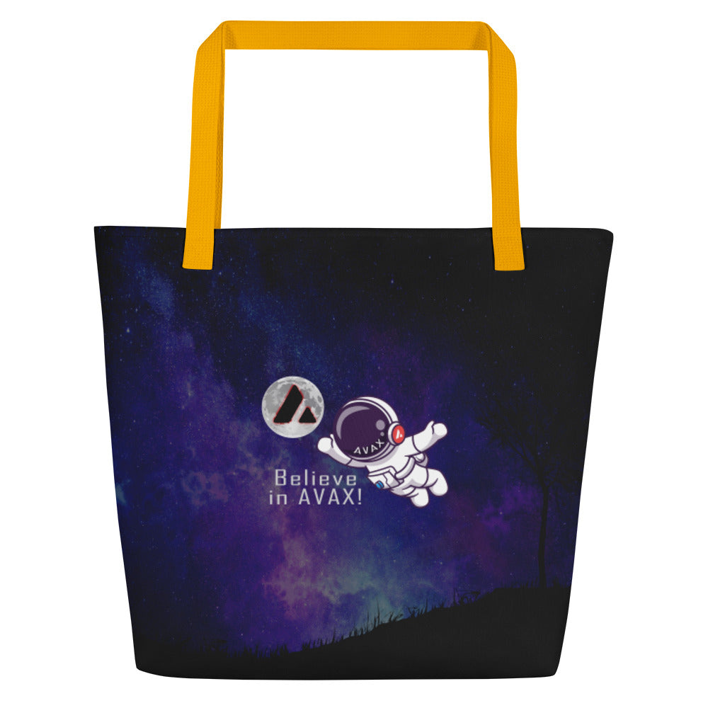 Believe in AVAX! | Large Tote Bag