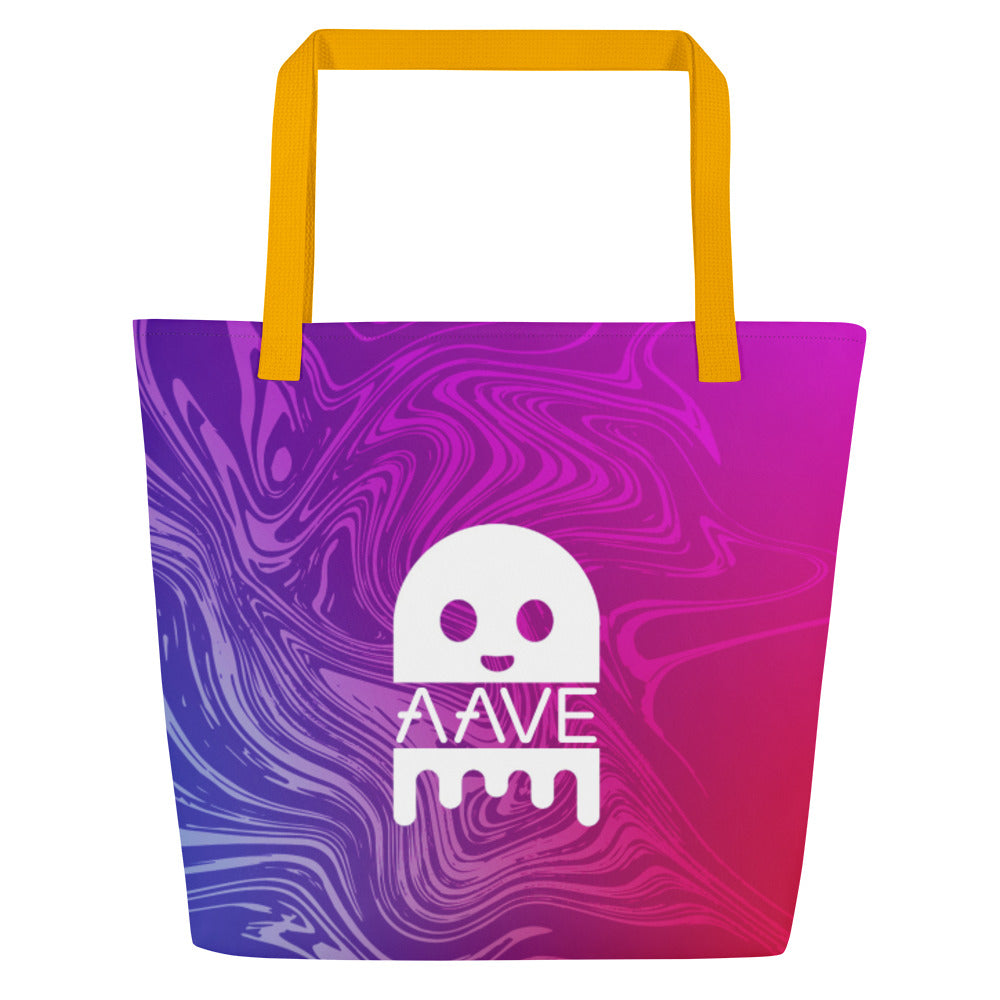 AAVE Cryptocurrency | Large Tote Bag