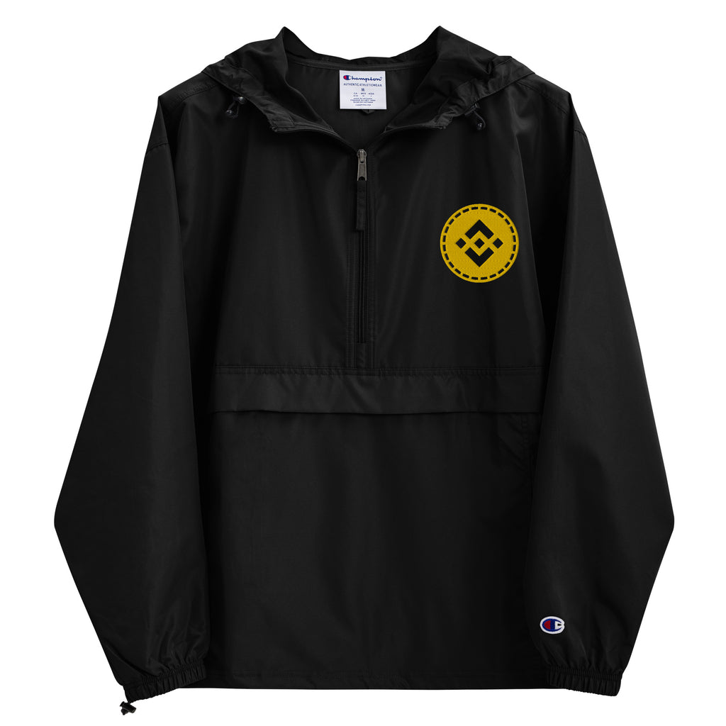 Binance Cryptocurrency Coin | Embroidered Champion Packable Jacket