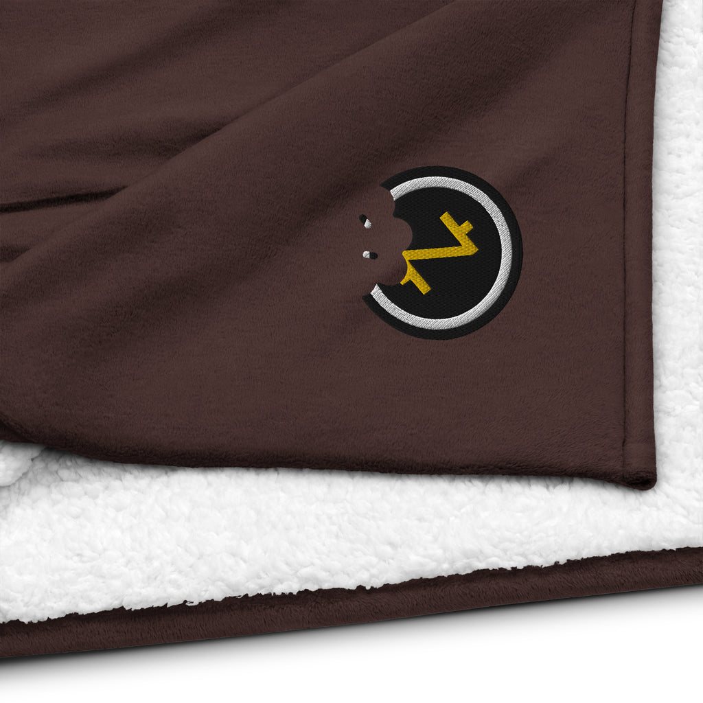 Take a Bite, Share your Zcash | Premium sherpa blanket