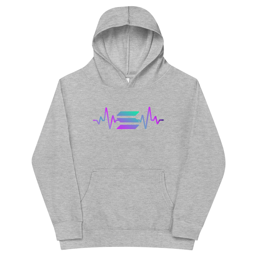 Solana Heartbeat | Kids fleece hoodie