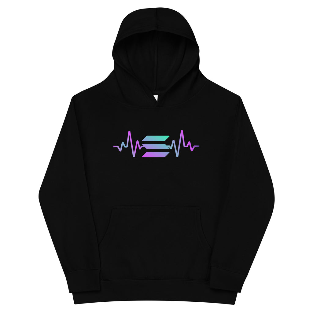 Solana Heartbeat | Kids fleece hoodie