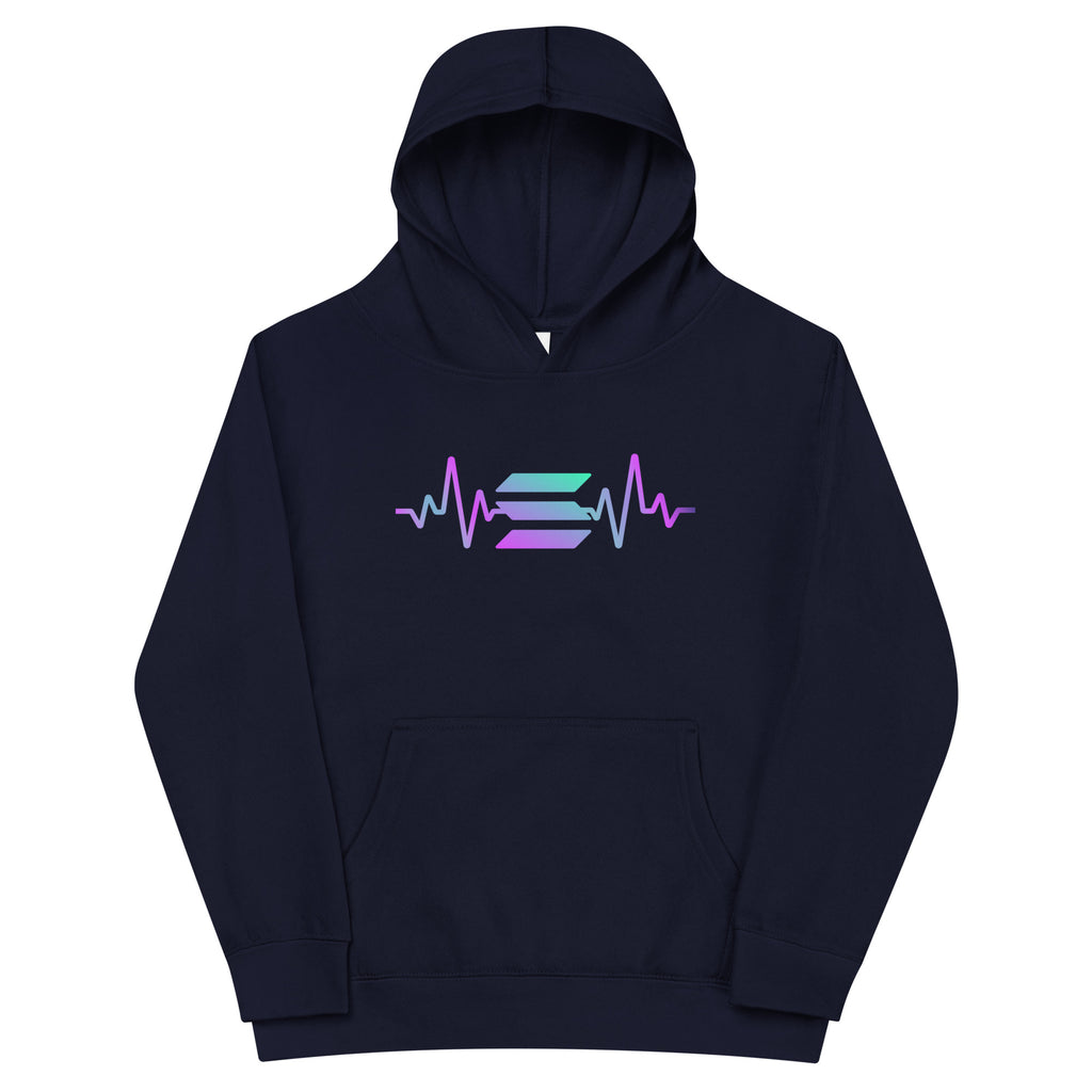 Solana Heartbeat | Kids fleece hoodie