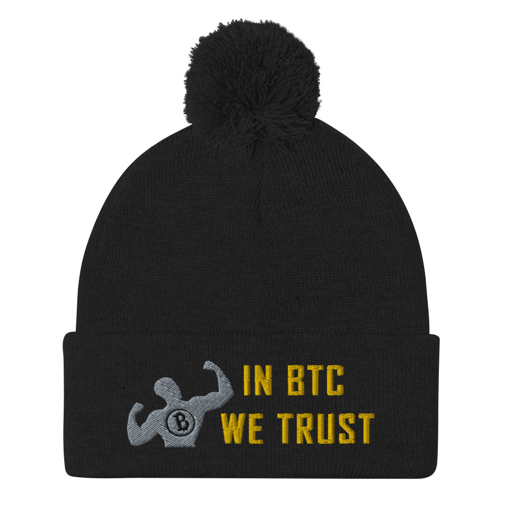 In BTC We Trust | Pom-Pom Beanie