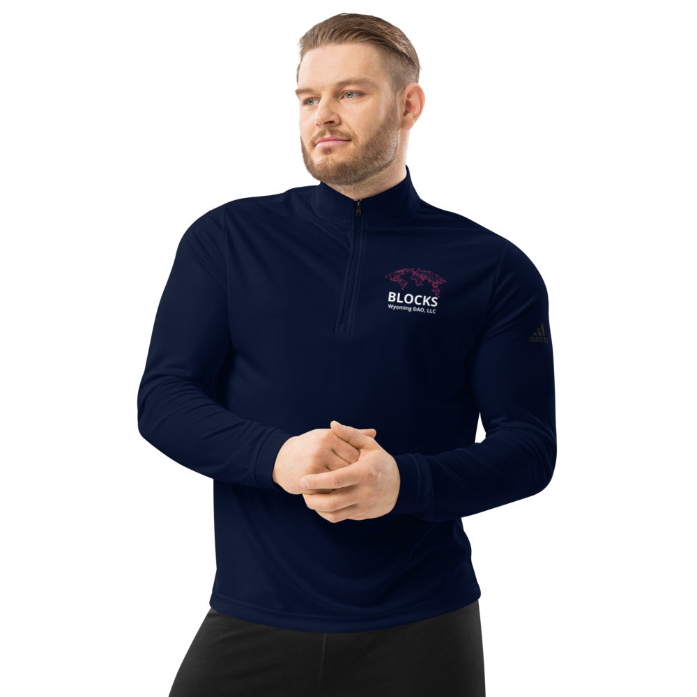 BLOCKS DAO, LLC - Embroidered Quarter zip pullover