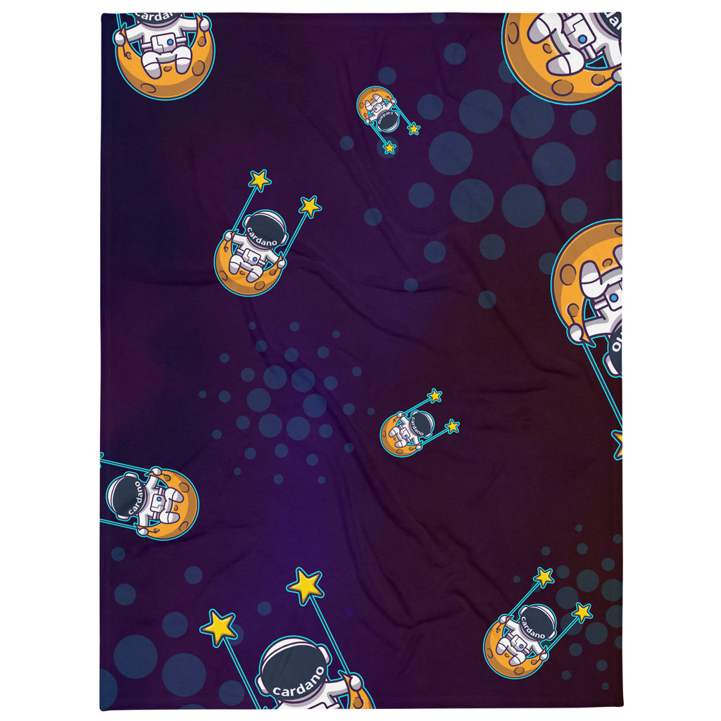 Cardano Astronaut on Moon | Throw Blanket