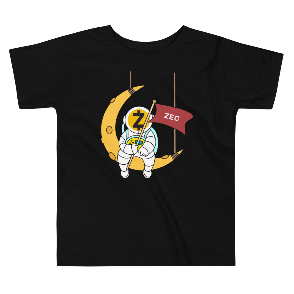 Zcash Astronaut Sitting On The Moon | Toddler Short Sleeve Tee