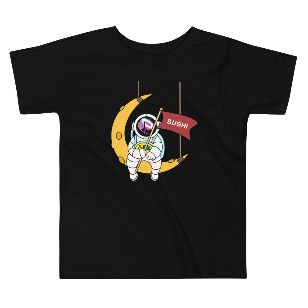 Sushi Swap Astronaut Sitting On The Moon | Toddler Short Sleeve Tee