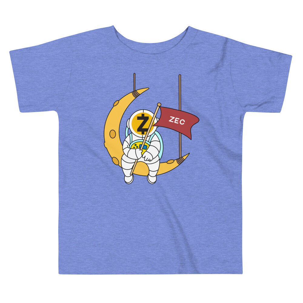 Zcash Astronaut Sitting On The Moon | Toddler Short Sleeve Tee