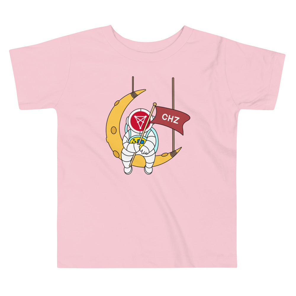 Chiliz Astronaut Sitting On The Moon | Toddler Short Sleeve Tee