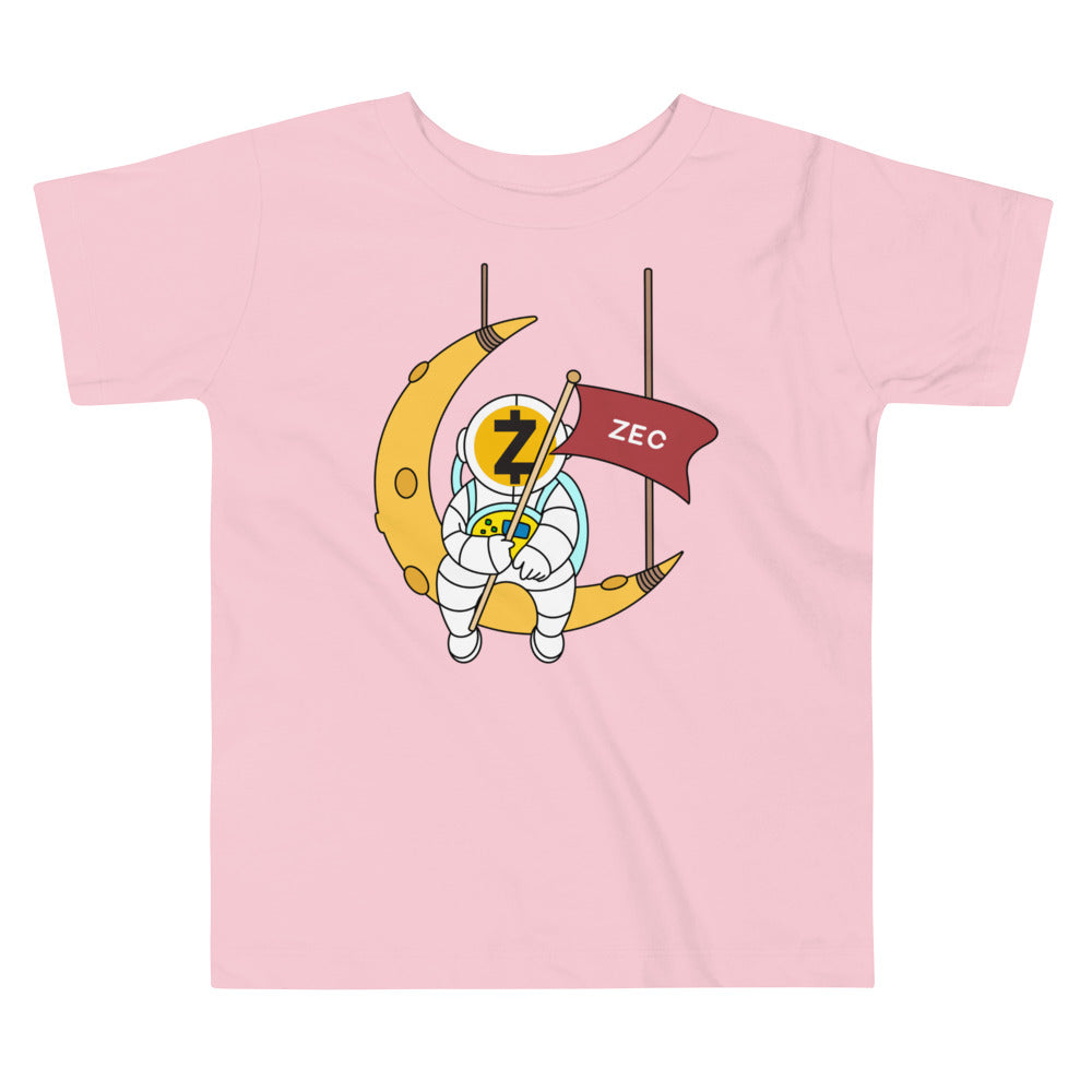 Zcash Astronaut Sitting On The Moon | Toddler Short Sleeve Tee