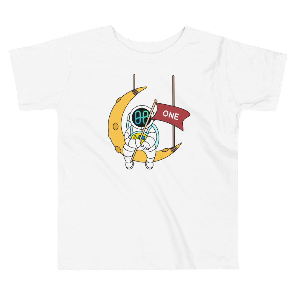 Harmony ONE Astronaut Sitting On The Moon | Toddler Short Sleeve Tee