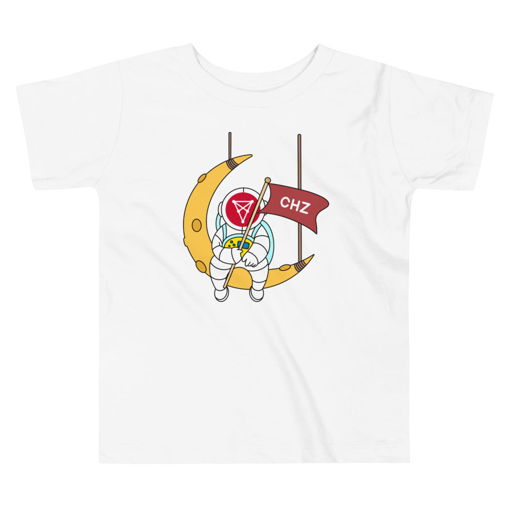 Chiliz Astronaut Sitting On The Moon | Toddler Short Sleeve Tee