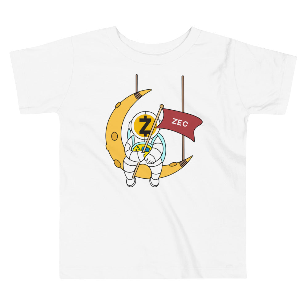 Zcash Astronaut Sitting On The Moon | Toddler Short Sleeve Tee