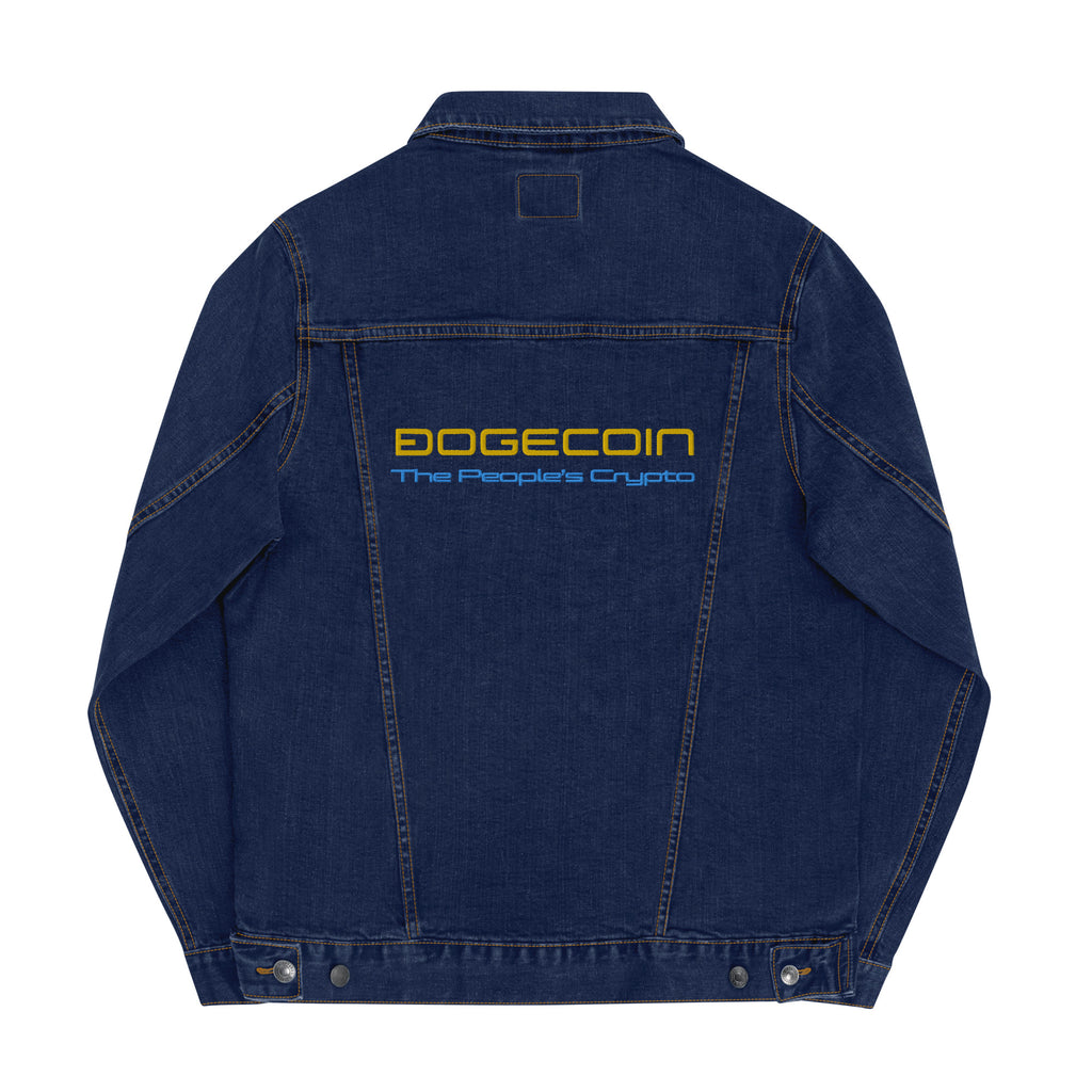 Dogecoin: The People's Crypto | Unisex denim jacket