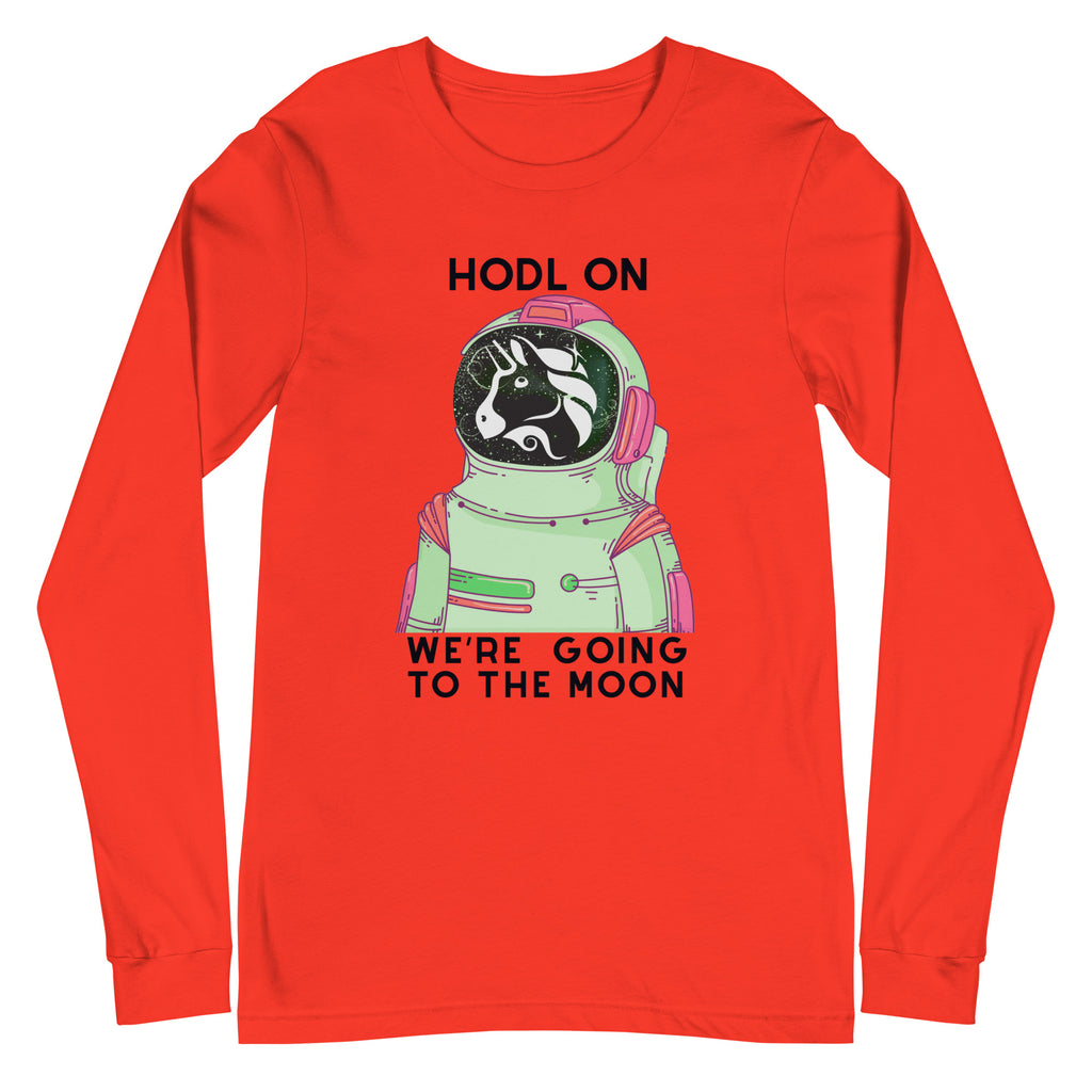 HODL On We're Going To The Moon with Uniswap | Unisex Long Sleeve Tee