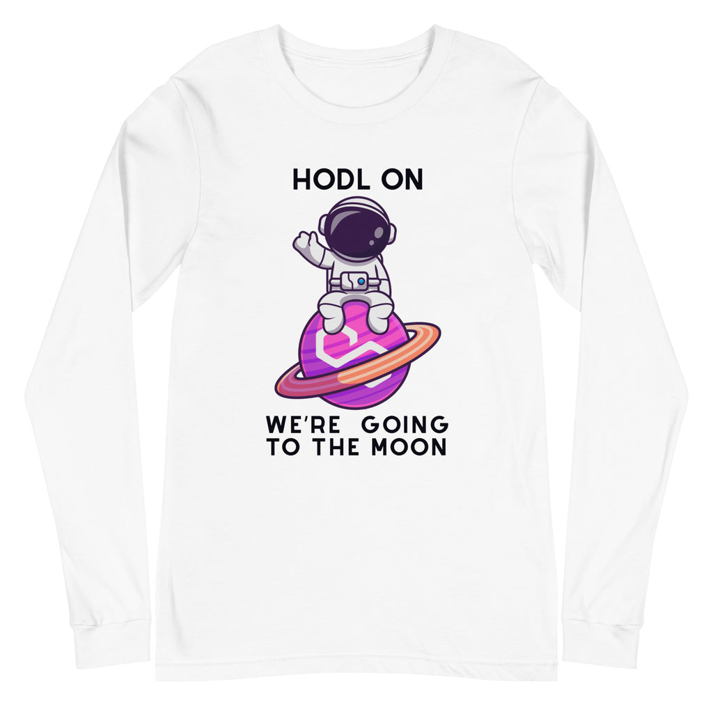 HODL on we're going to the moon! | Unisex Long Sleeve Tee