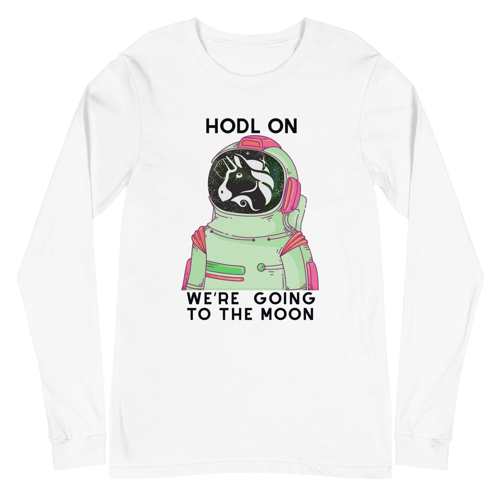 HODL On We're Going To The Moon with Uniswap | Unisex Long Sleeve Tee