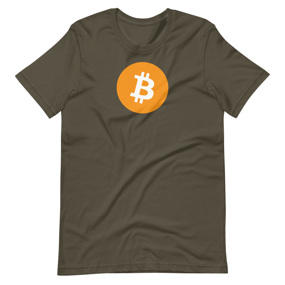 Bitcoin Orange and White Logo Unisex T-Shirt