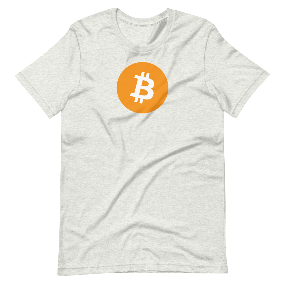 Bitcoin Orange and White Logo Unisex T-Shirt