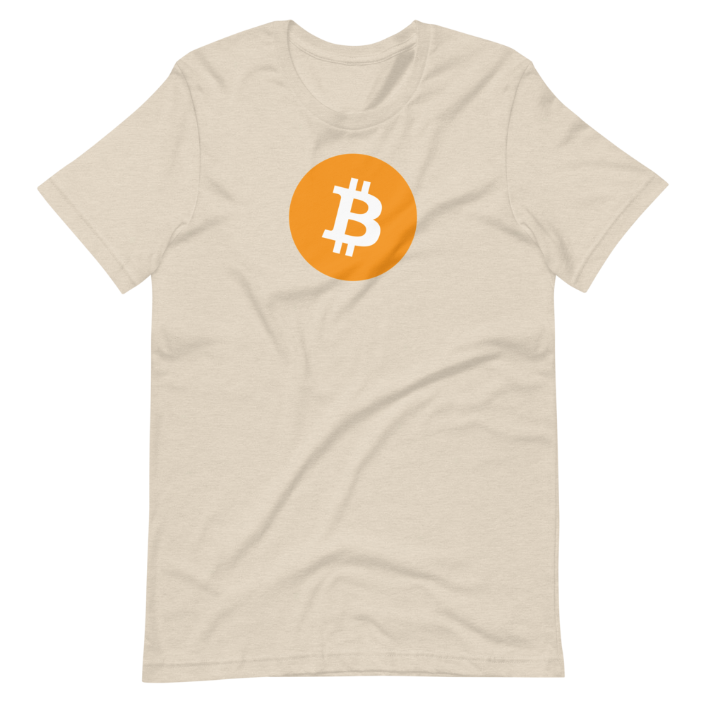 Bitcoin Orange and White Logo Unisex T-Shirt