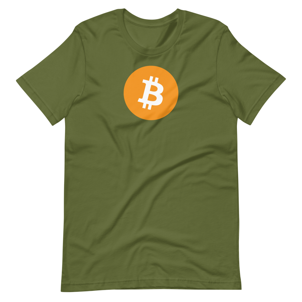 Bitcoin Orange and White Logo Unisex T-Shirt